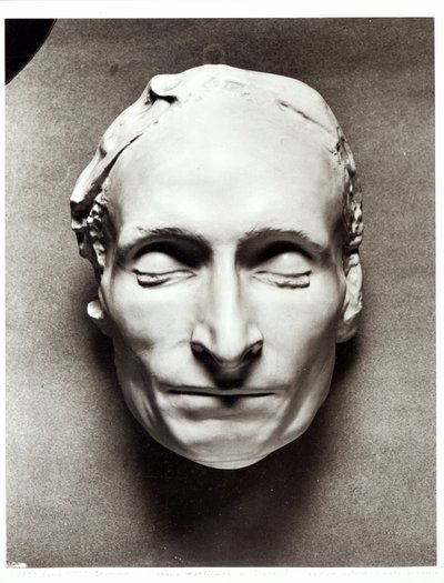 Death mask of Blaise Pascal (1623-62) by French School